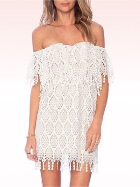 STONE COLD FOX Ivory Iowa Crochet Lace Dress (Sz XS / S)
